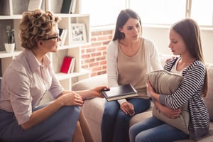 Mother and Daughter with Therapist