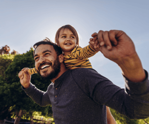 Dad with kid